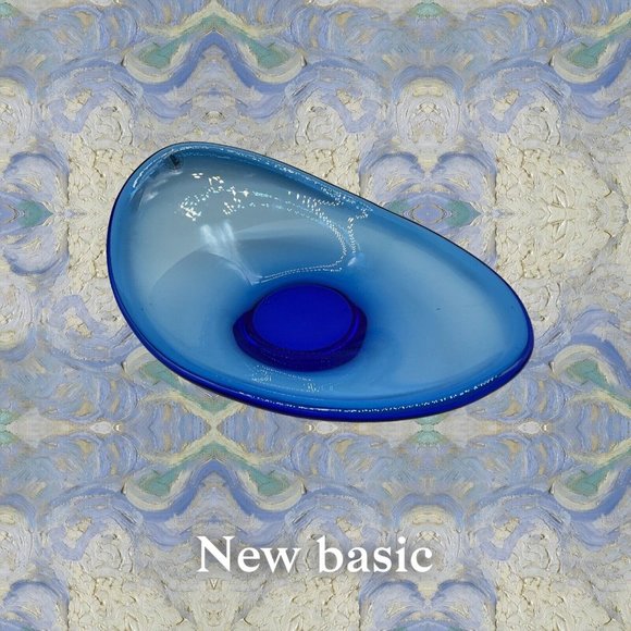 Vtg. Holmegaard MCM Chunky 1960's Oval Glass Bowl - Picture 4 of 16